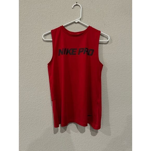 Nike Men's Size Small Dri-FIT Pro Tank Top Red - Picture 1 of 3